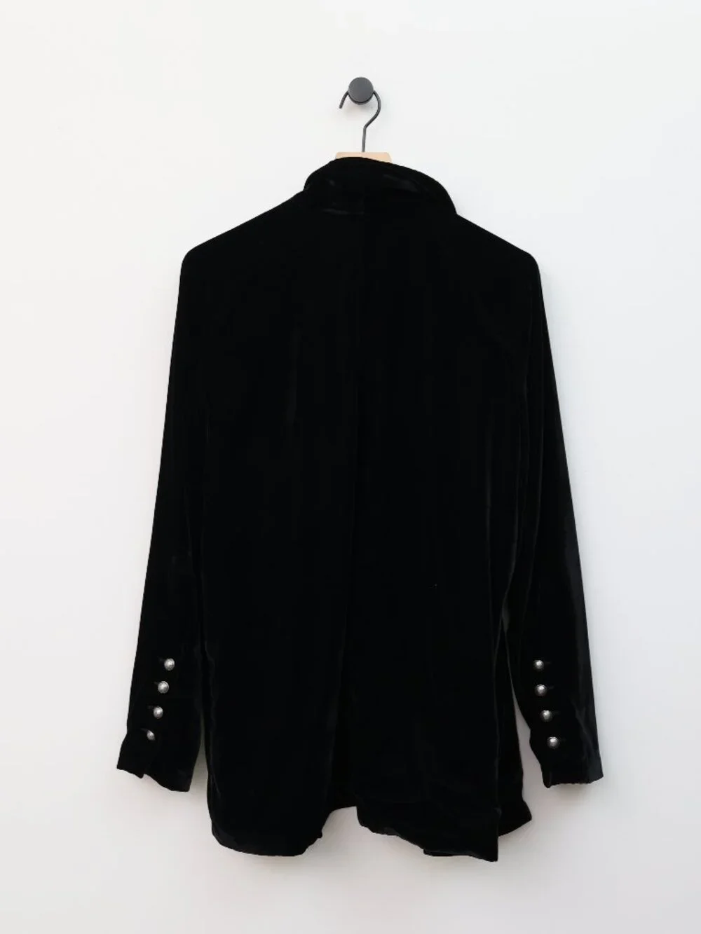 Free People Velvet Open Blazer Black Large